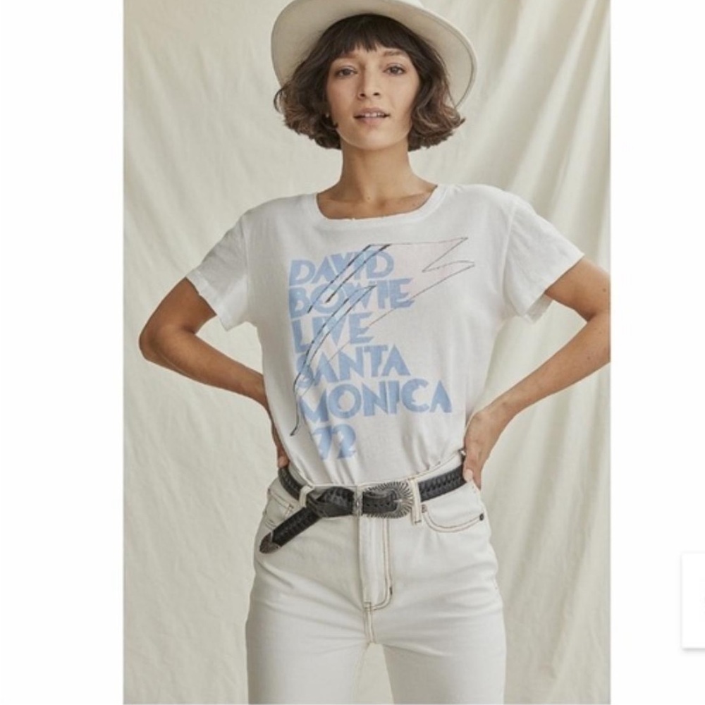 ELIZABETH AND JAMES HIGH RISE VNTAGE STRAIGHT‎ WHITE JEANS